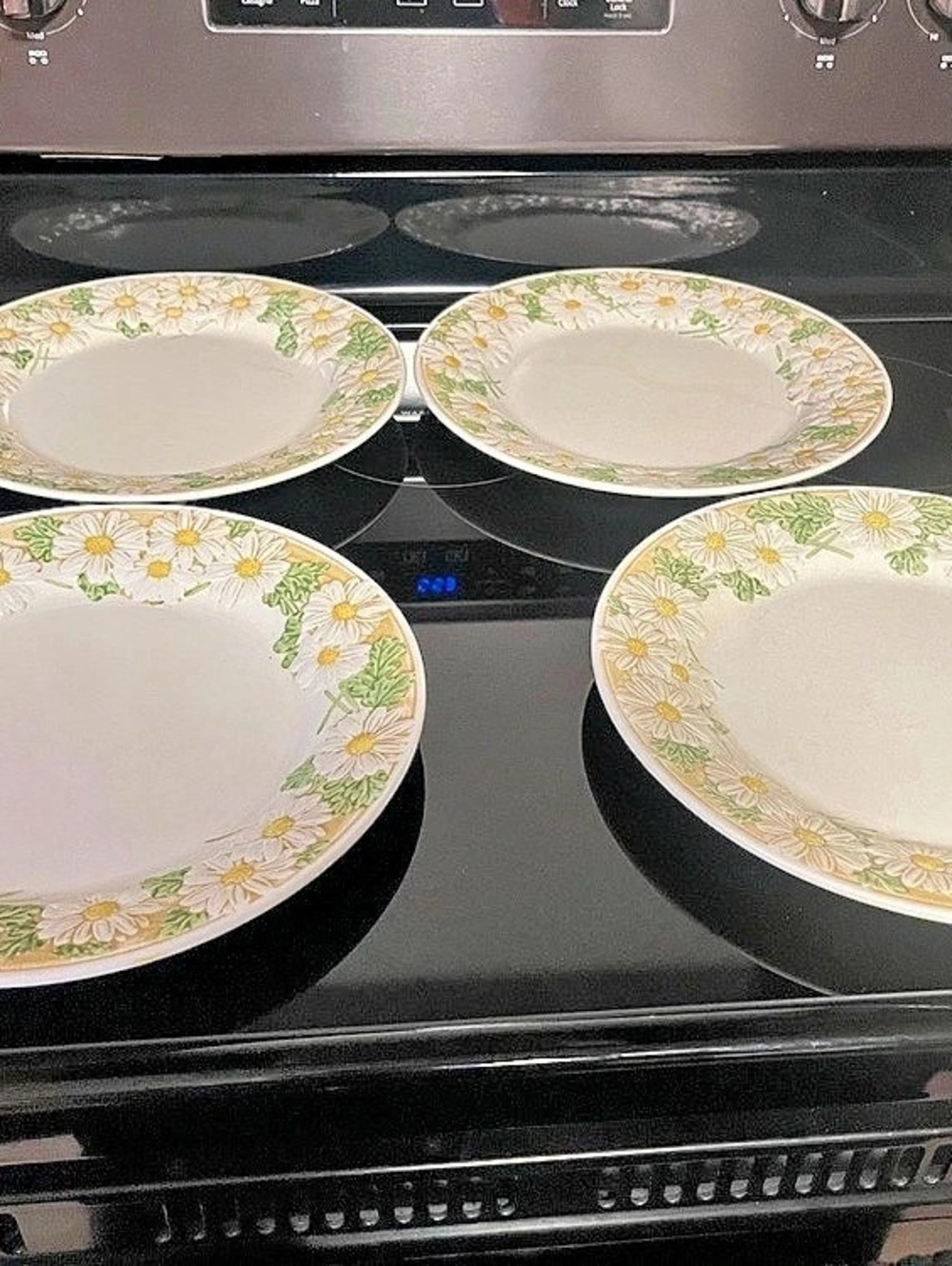 Metlox Sculptured Daisy Poppytrail Floral Dinnerware Plate Set of 425